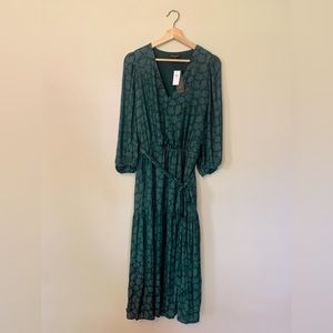 Green Floral Med Tall Banana Republic Midi Dress